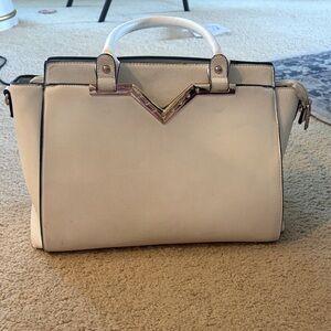 Elegant White Satchel Bag